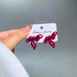 گوشواره پاپیون قرمز